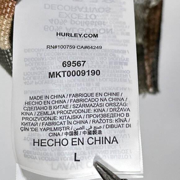 Hurley OG Drawstring Hooded Poncho Long Sleeves Kangaroo Pocket Size‎ L - Picture 9 of 15